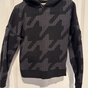 Boss Black and Gray Houndstooth Sweater